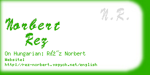 norbert rez business card